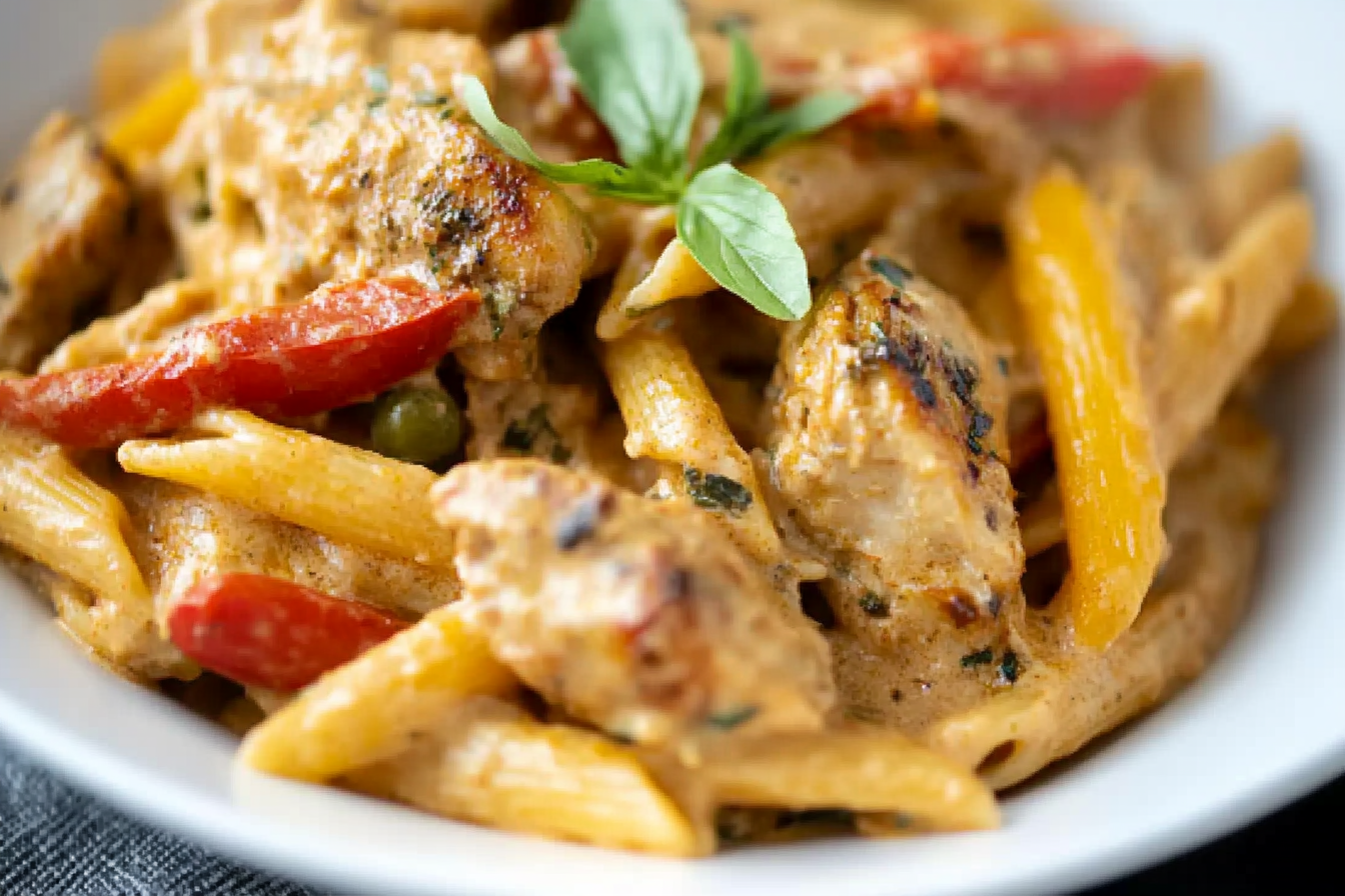 Rasta pasta z kurczakiem jerk
