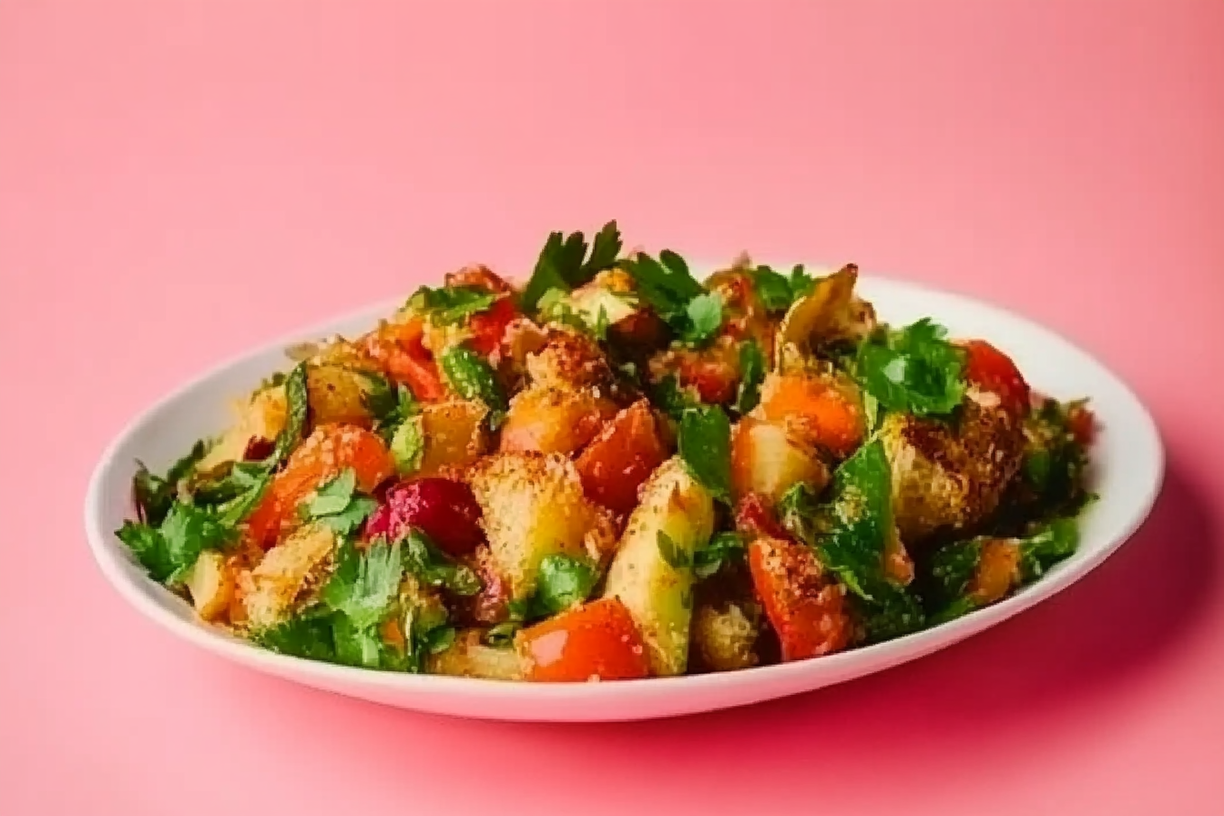 Sałatka Panzanella z warzywami