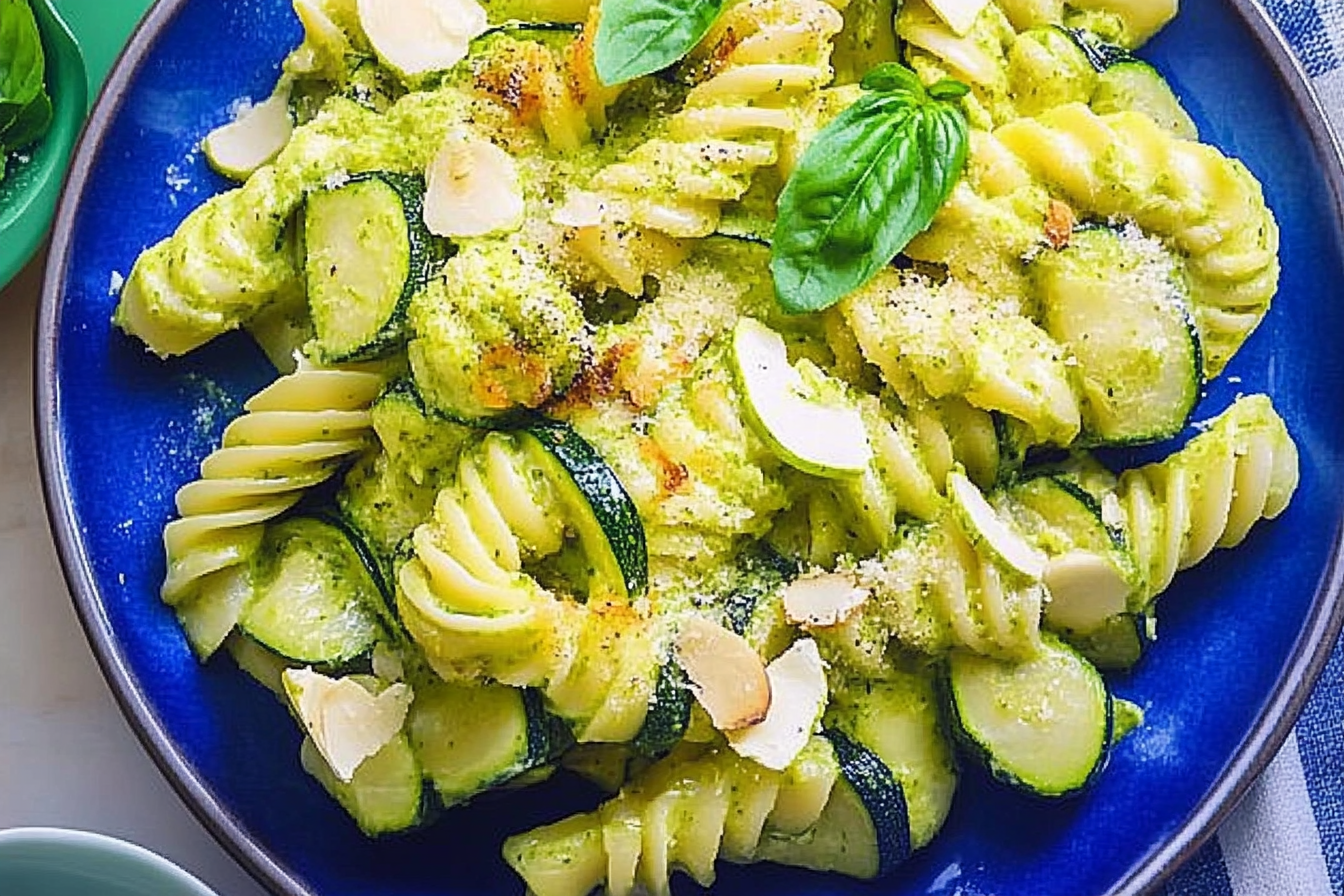 Torsades à la crème de courgette