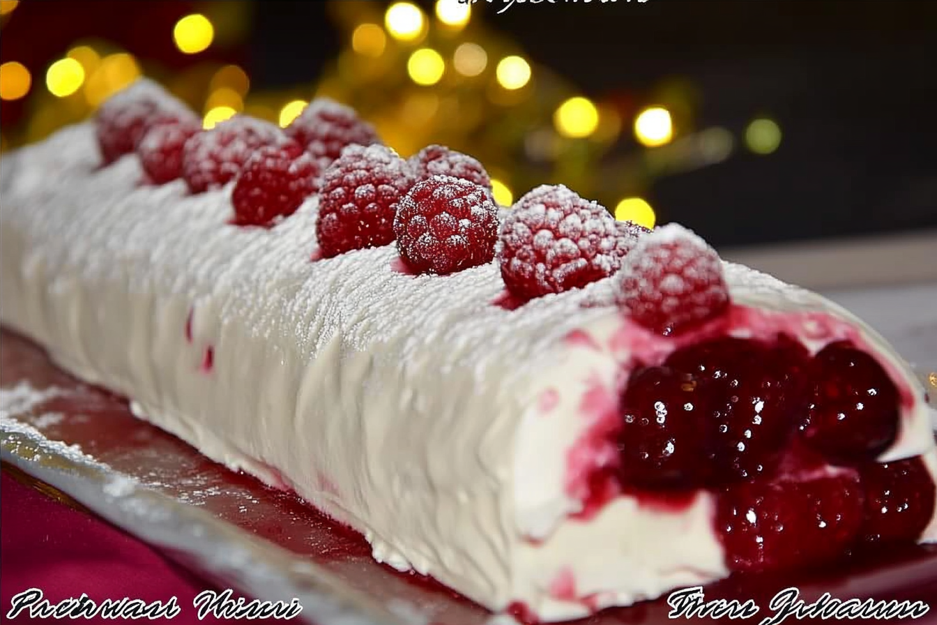 Bûche glacée vanille i frambozowa