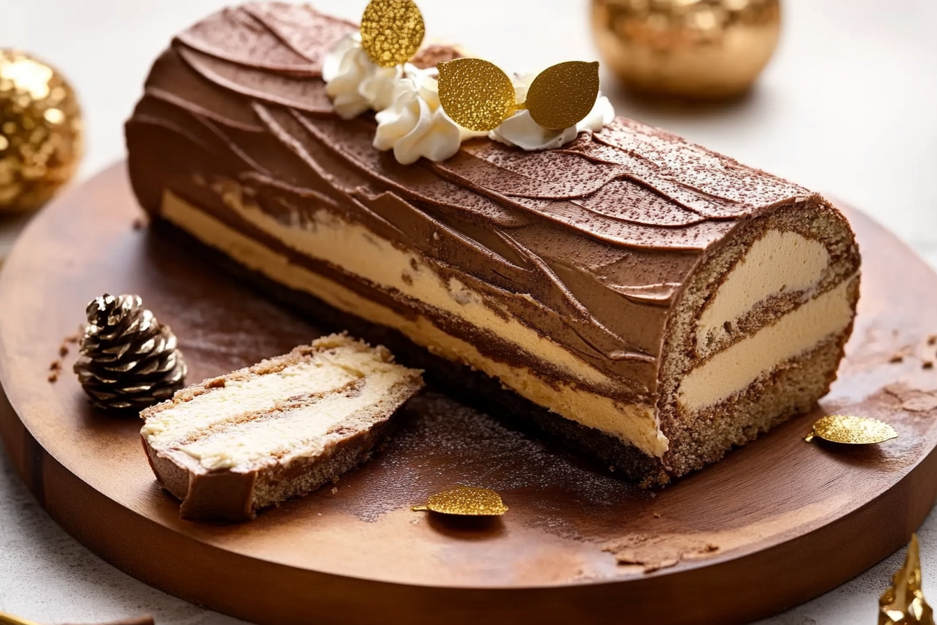 Bûche trzech kremów
