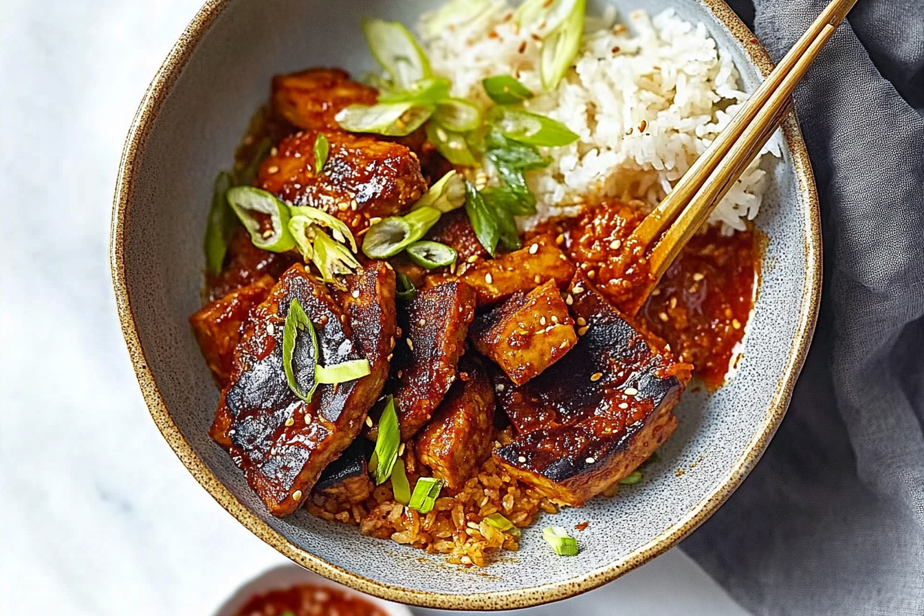 Bulgogi z tempehem i przyprawami