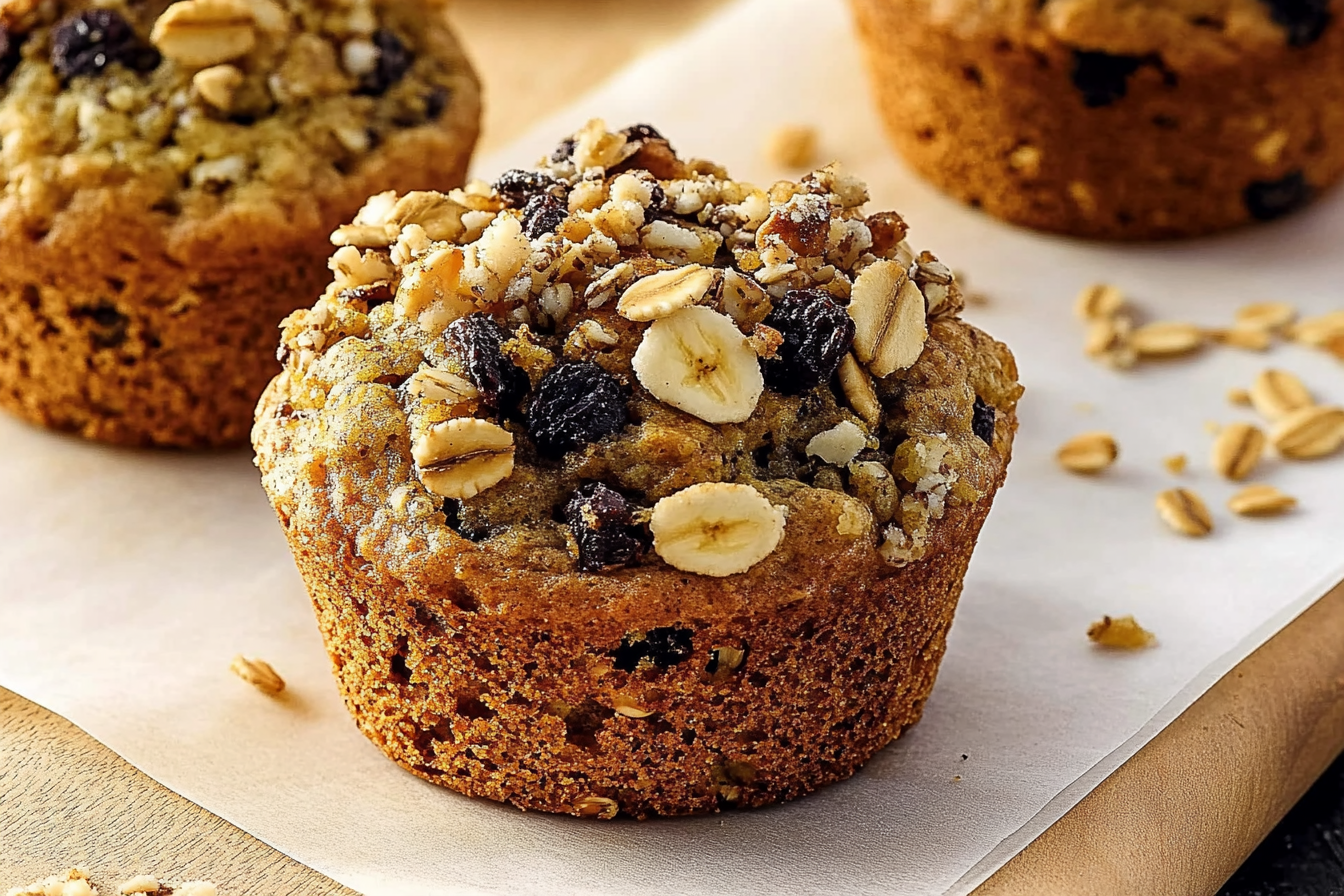 Muffiny bananowe z orzechami