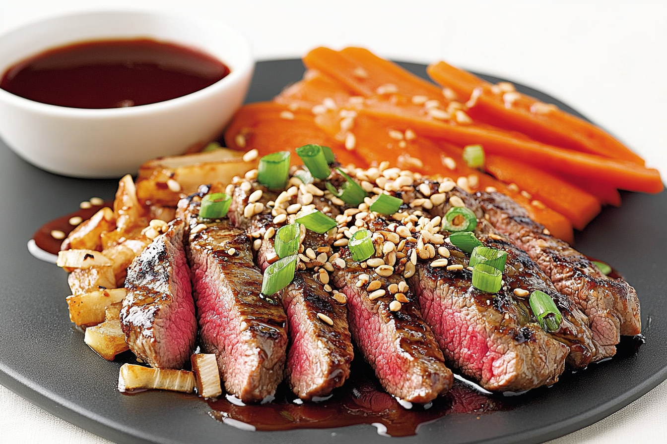 Steki wołowe teriyaki z sezamem