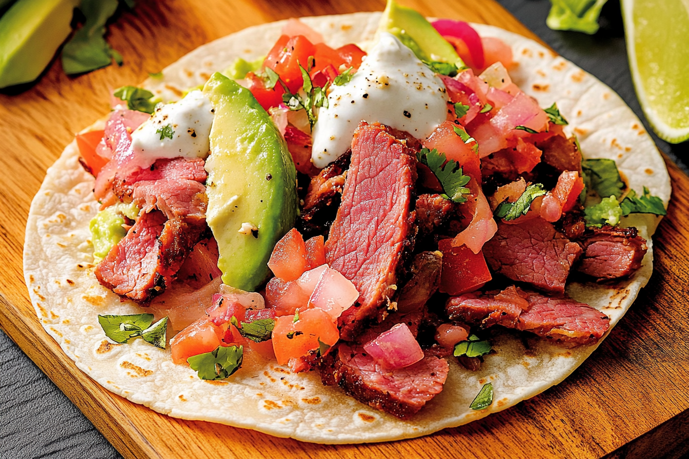 Tacos z wędzonego mięsa