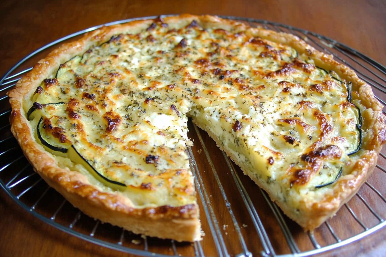 Tarta z cukinii i koziego sera