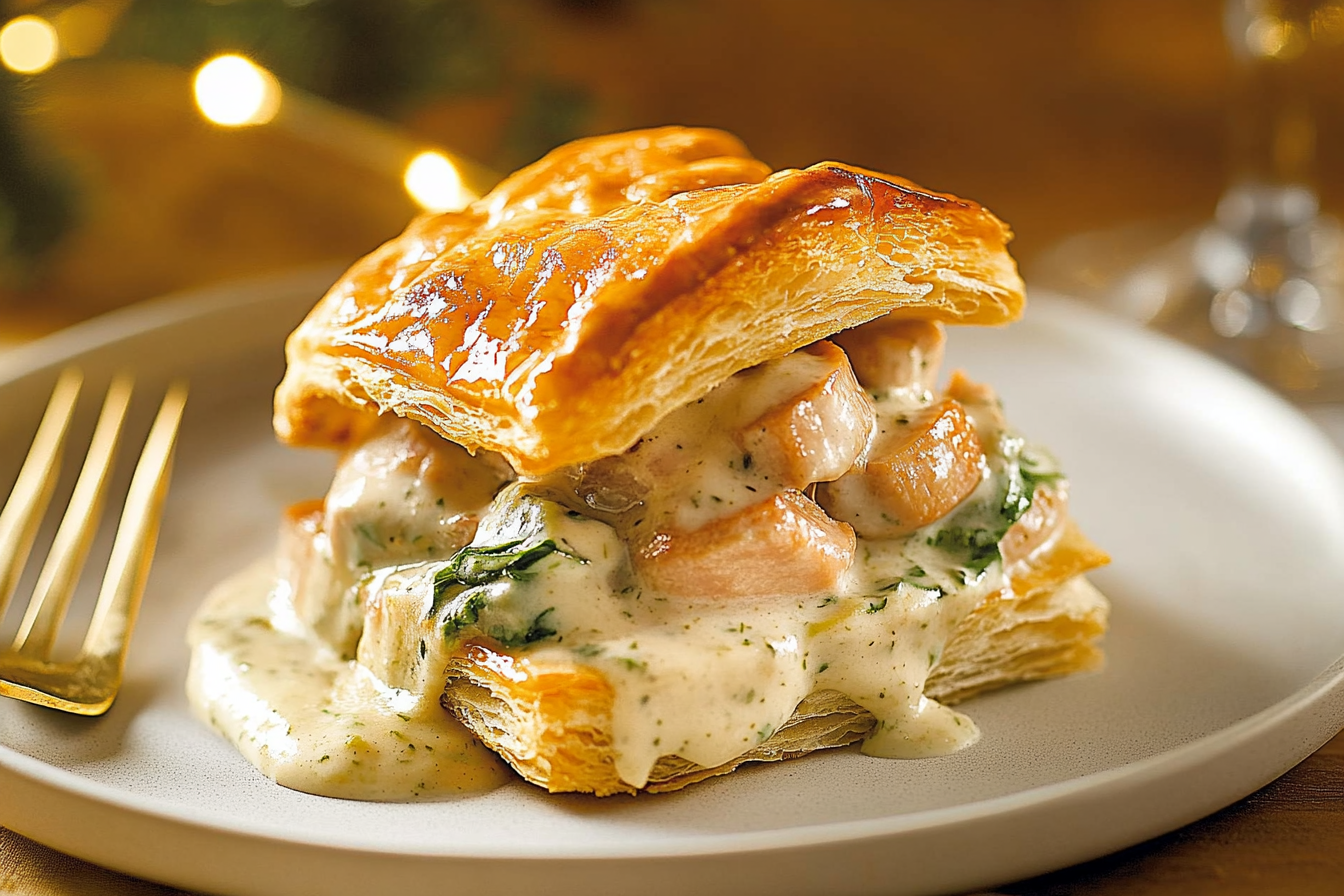 Vol-au-vent z indykiem i sosem