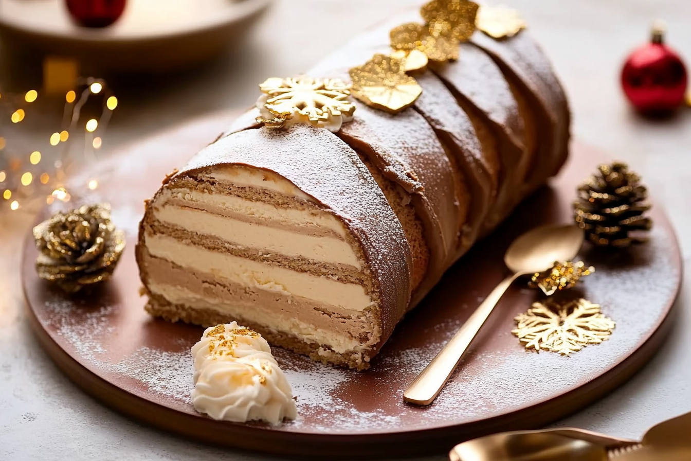 Bûche aux trois crèmes