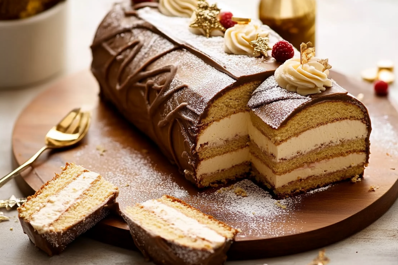 Bûche trzech kremów