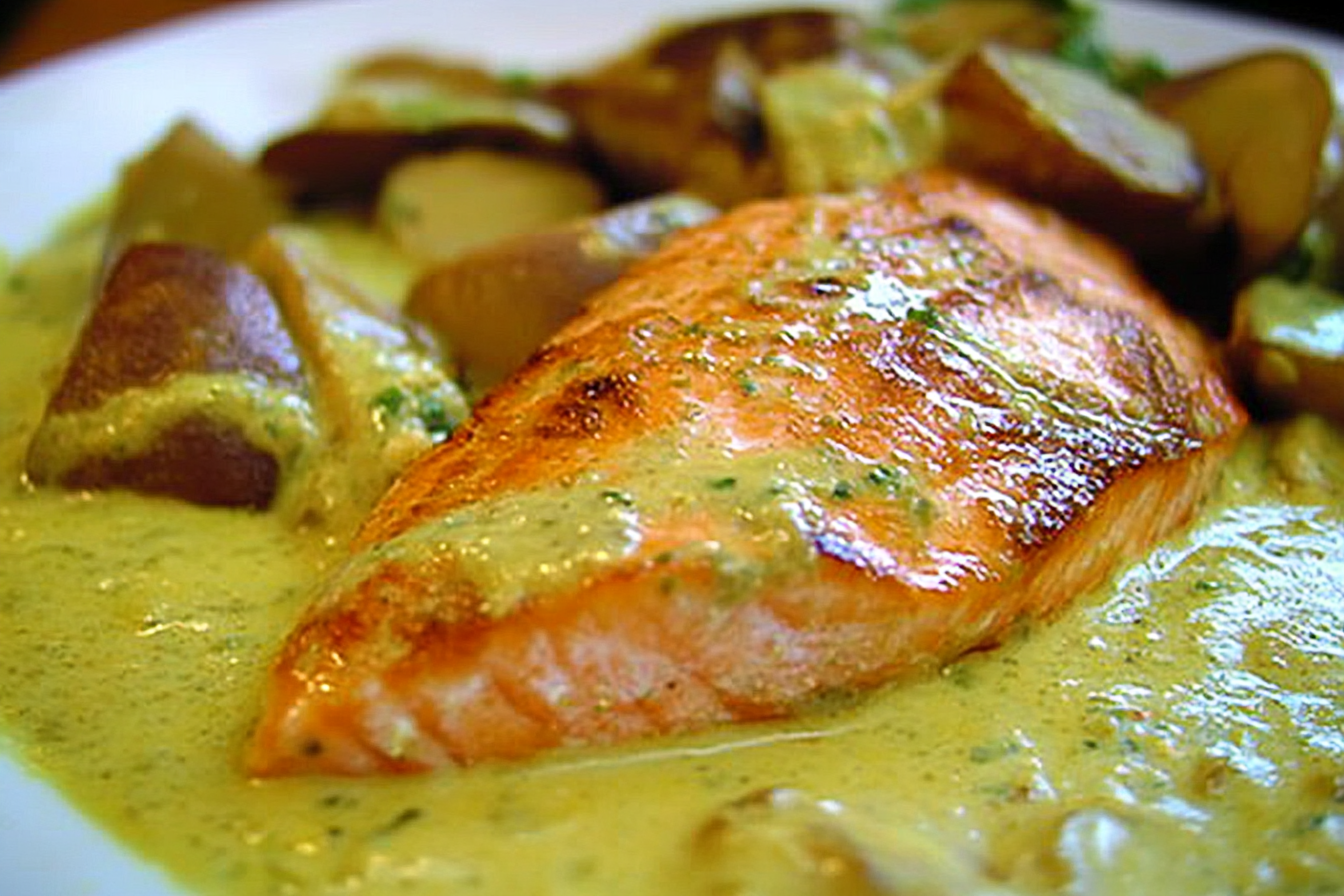 Łosoś w curry