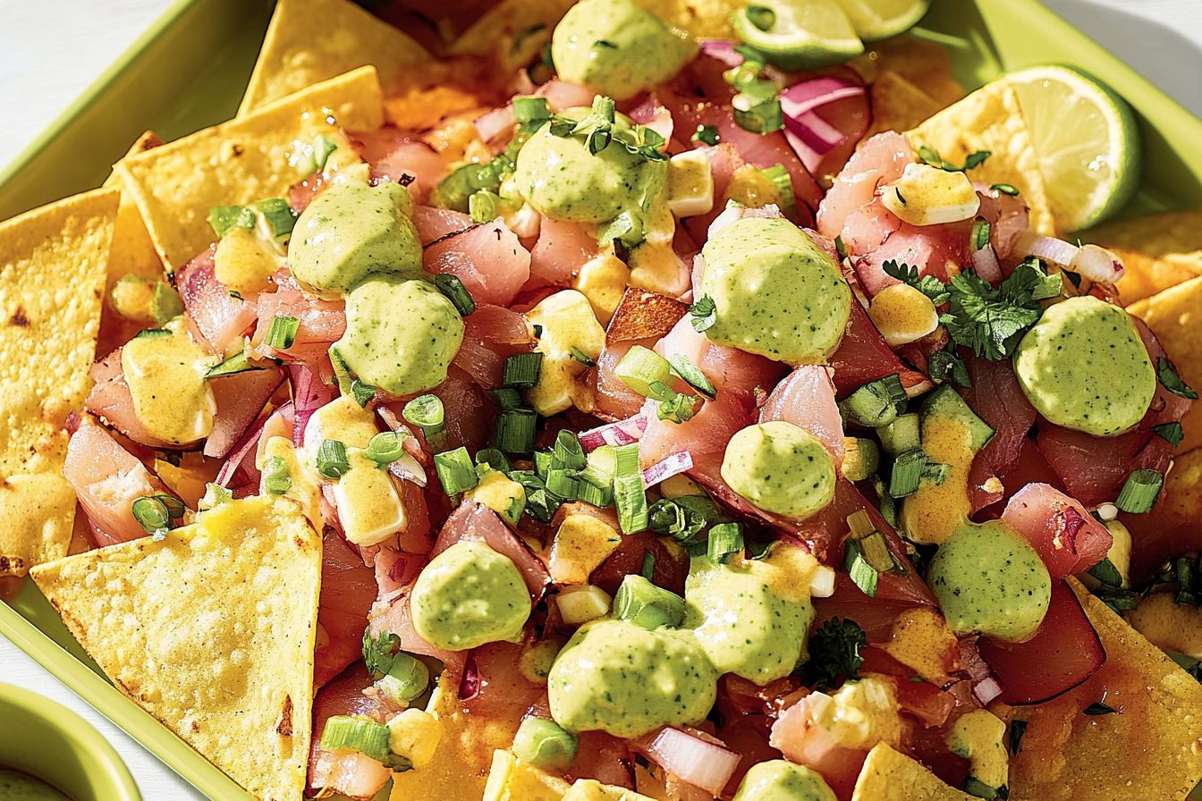 Nachos z tuńczyka marinowanego