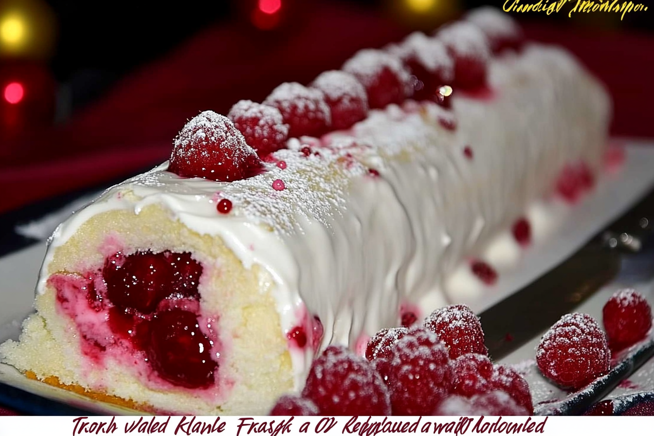 Bûche glacée vanille i frambozowa
