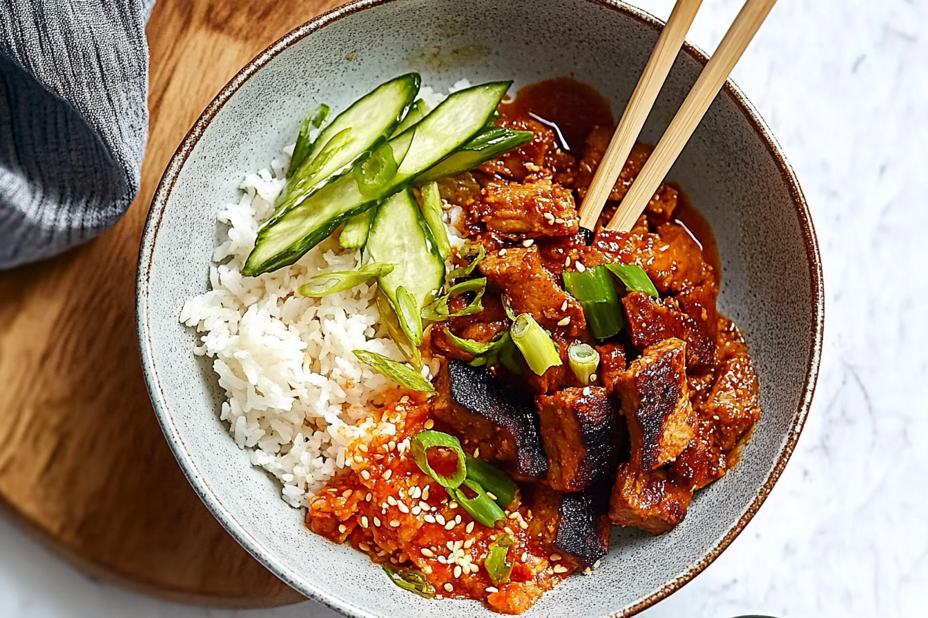 Bulgogi z tempehem i przyprawami