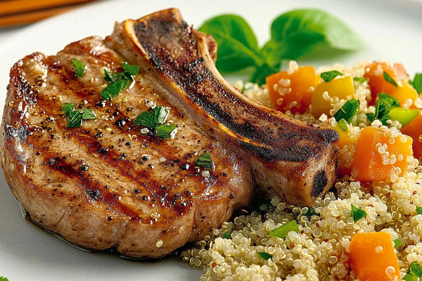 Cielęcina w marynacie z quinoą