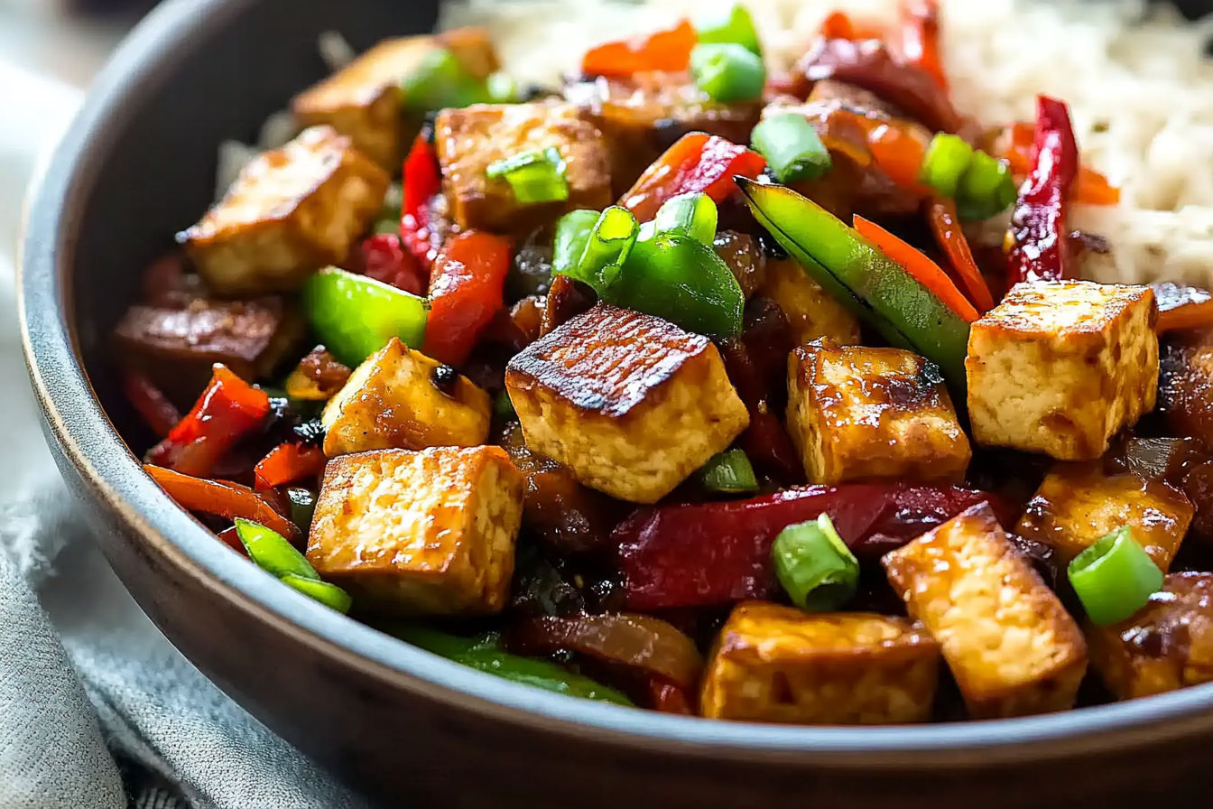 Pikantny stir-fry z tofu