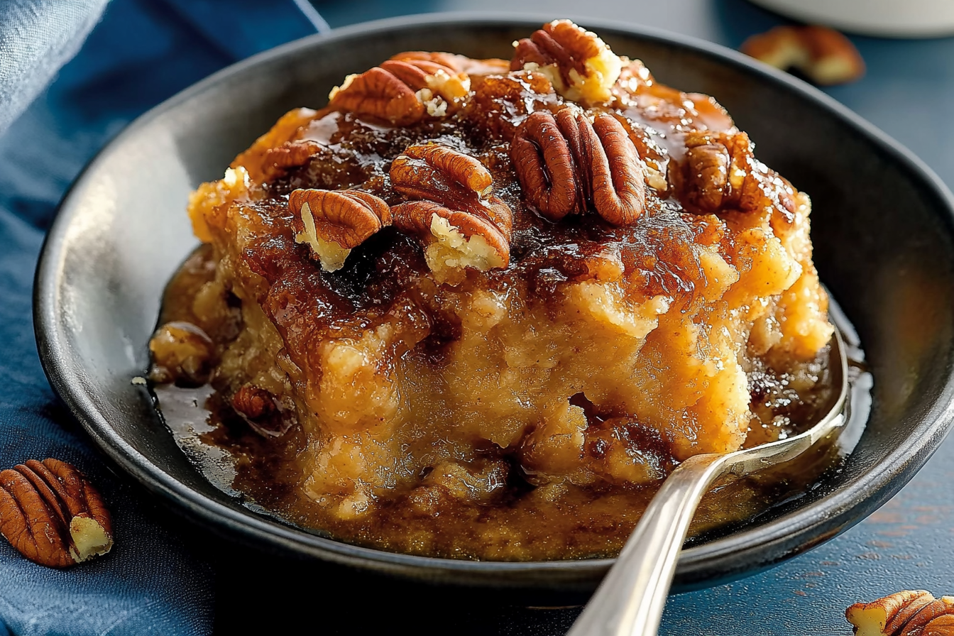 Pudding chômeur z orzechami pekan