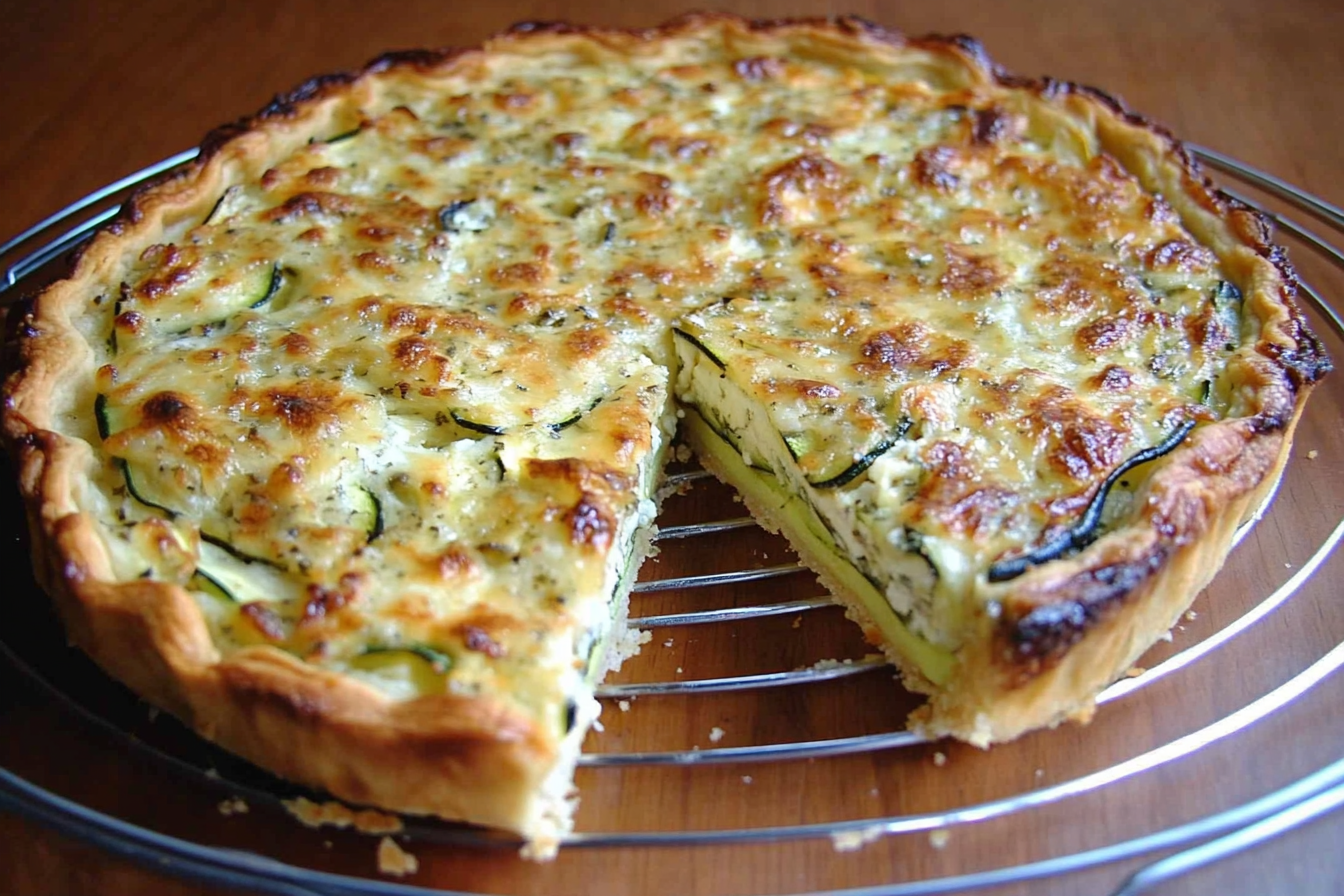 Tarta z cukinii i koziego sera