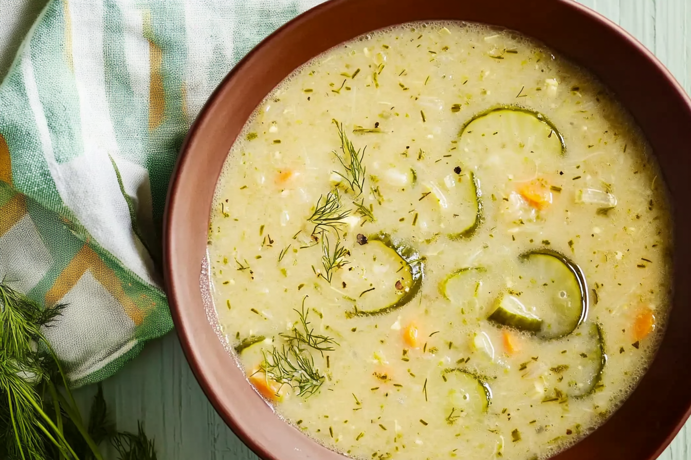 Zupa z ogórków kiszonych