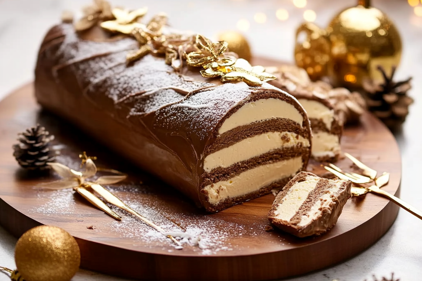 Bûche aux trois crèmes
