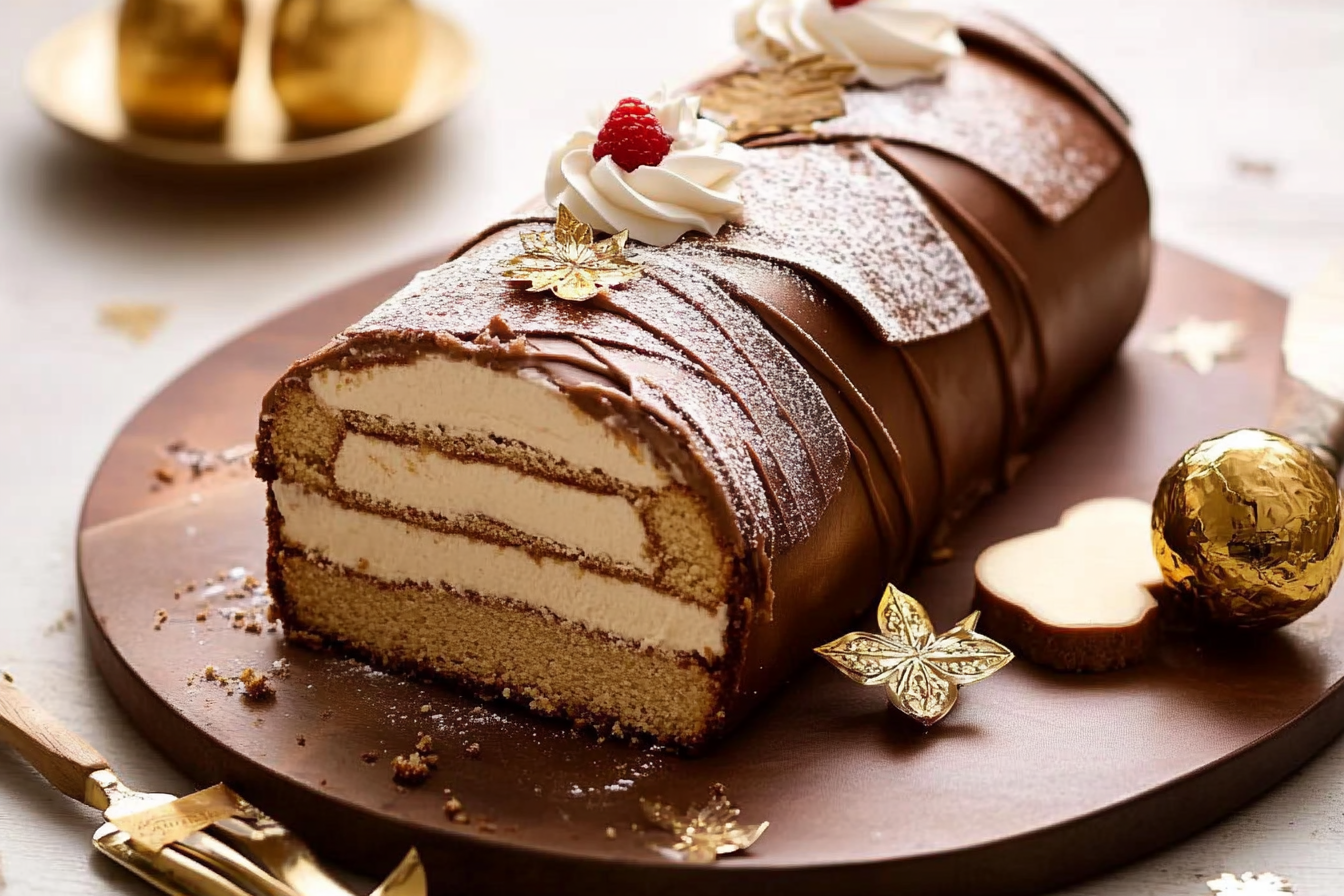 Bûche trzech kremów