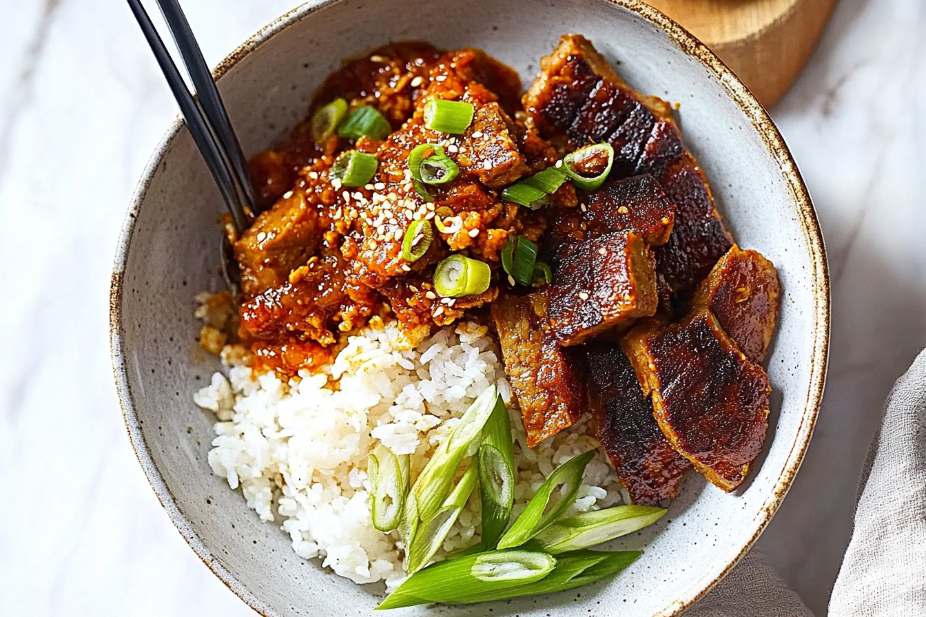 Bulgogi z tempehem i przyprawami