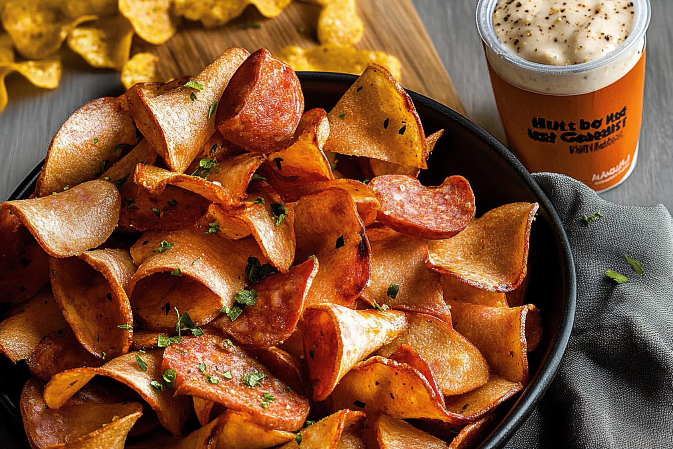 Chipsy z kiełbasą w air fryer