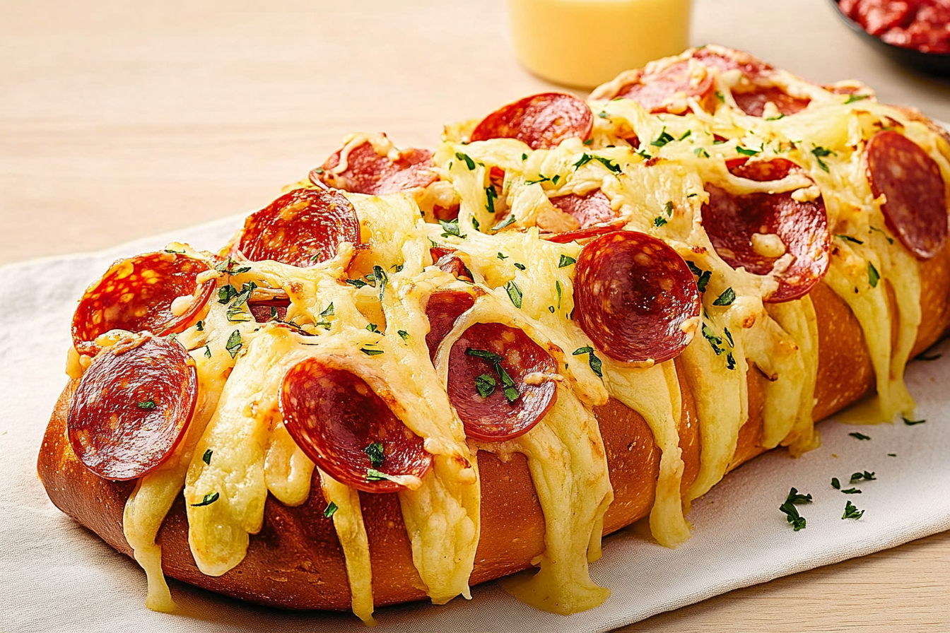 Chleb nadziewany pepperoni