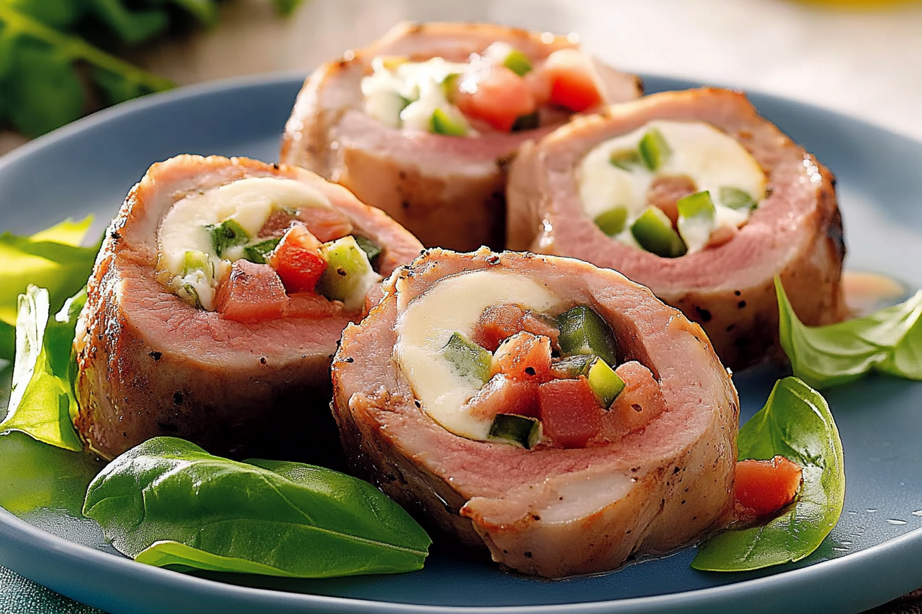 Faszerowany filet wieprzowy z mozzarellą