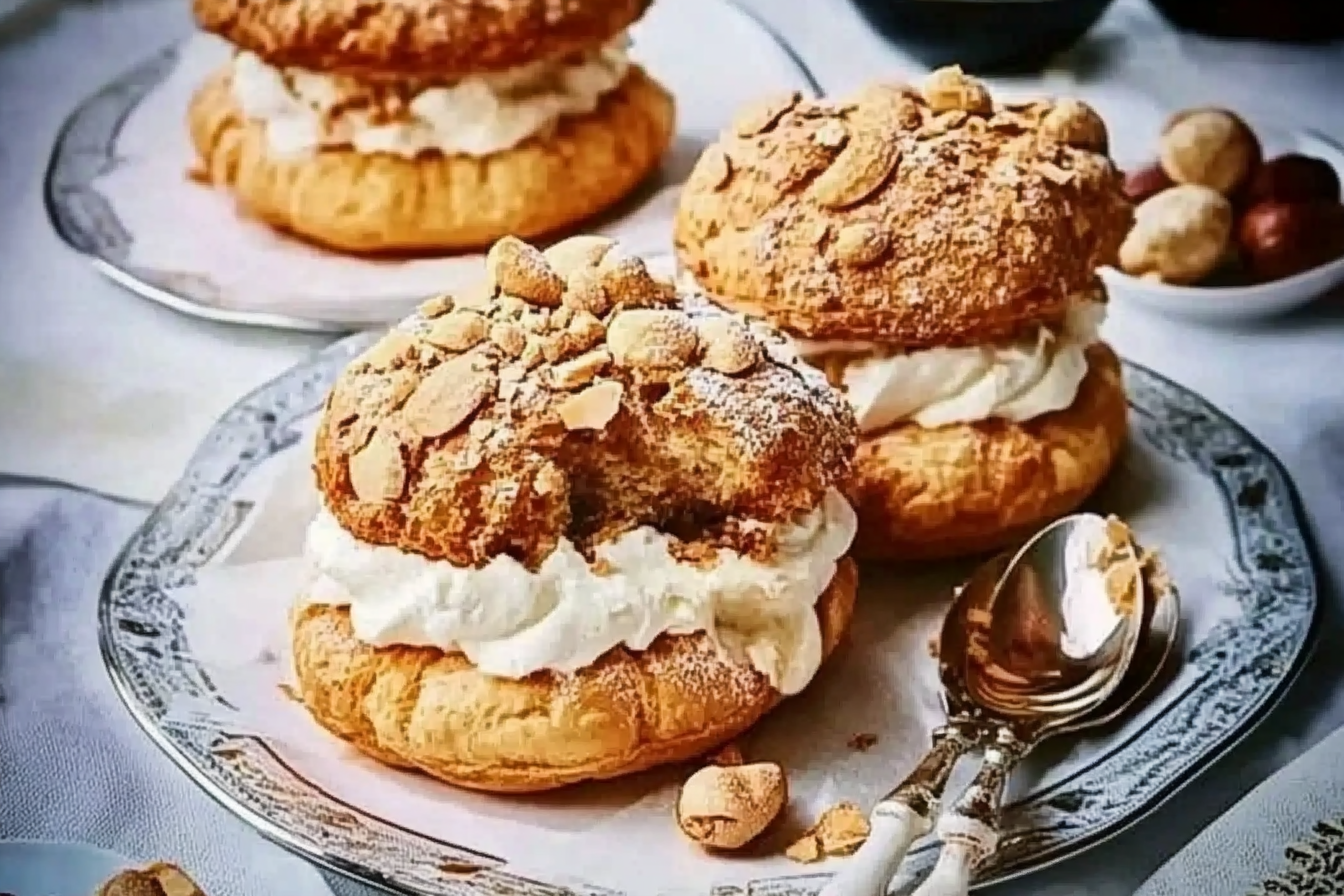 Korona choux z chantilly i karmelem