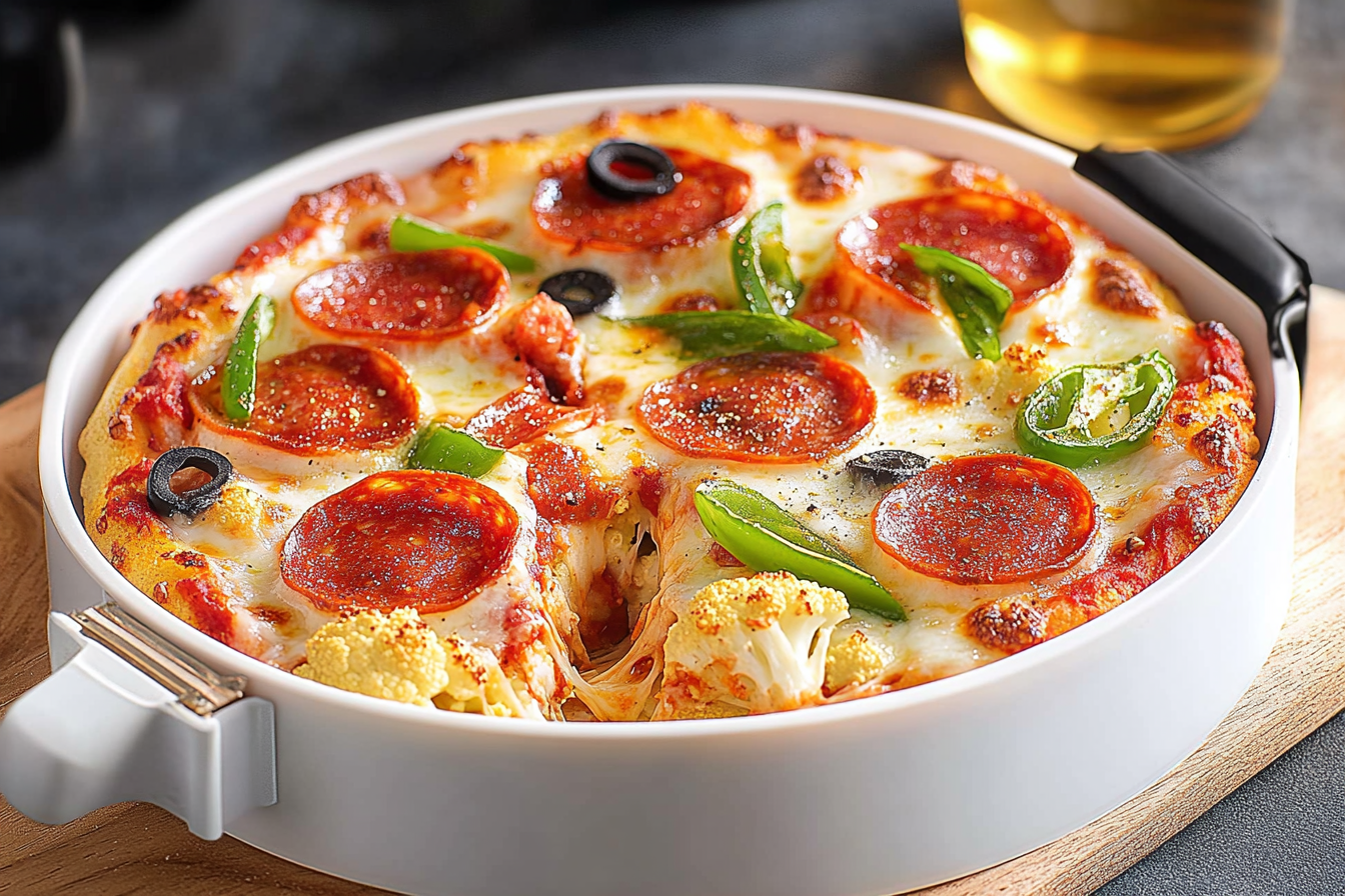 Pizza kalafiorowa z frytkownicy powietrznej