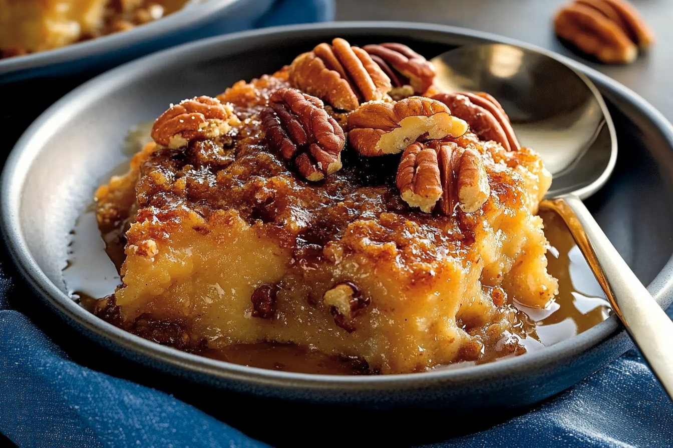 Pudding chômeur z orzechami pekan