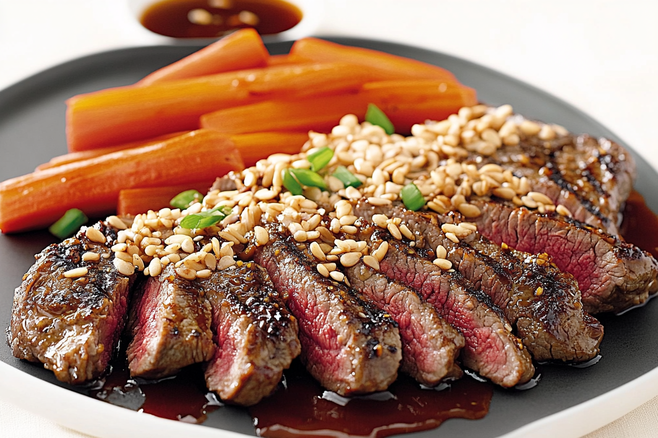 Steki wołowe teriyaki z sezamem