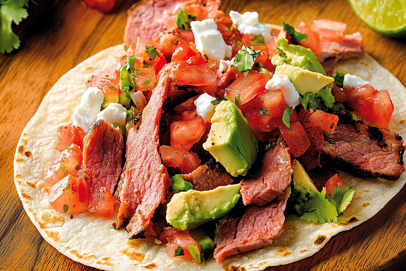 Tacos z wędzonego mięsa